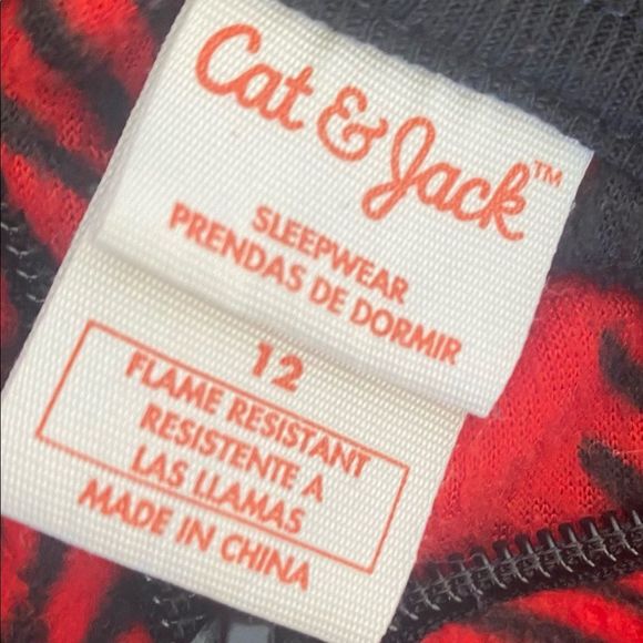 Cat & Jack Boys Onesie Jumpsuit Fleece Pajamas Zip Up Size Age 12 Sleepwear Hood - Picture 2 of 2